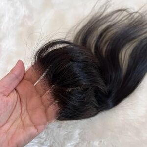 Natural Straight Lace Closure Wig - Dark Brown
